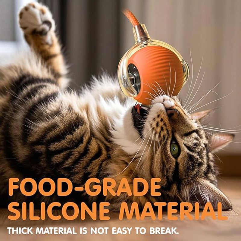 Elektrisk Interaktiv Kattebold – Automatisk Rullebold med Bevægelsessensor & USB-Opladning | LIRA