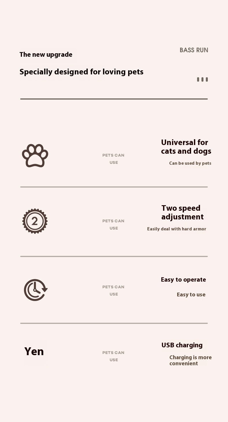 USB-Genopladelig Elektrisk Klo-Trimmer til Hunde & Katte | LIRA